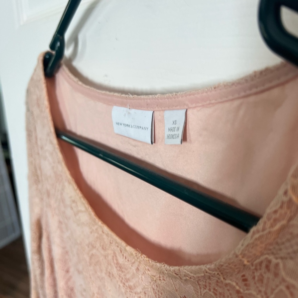 Light pink lace mini dress